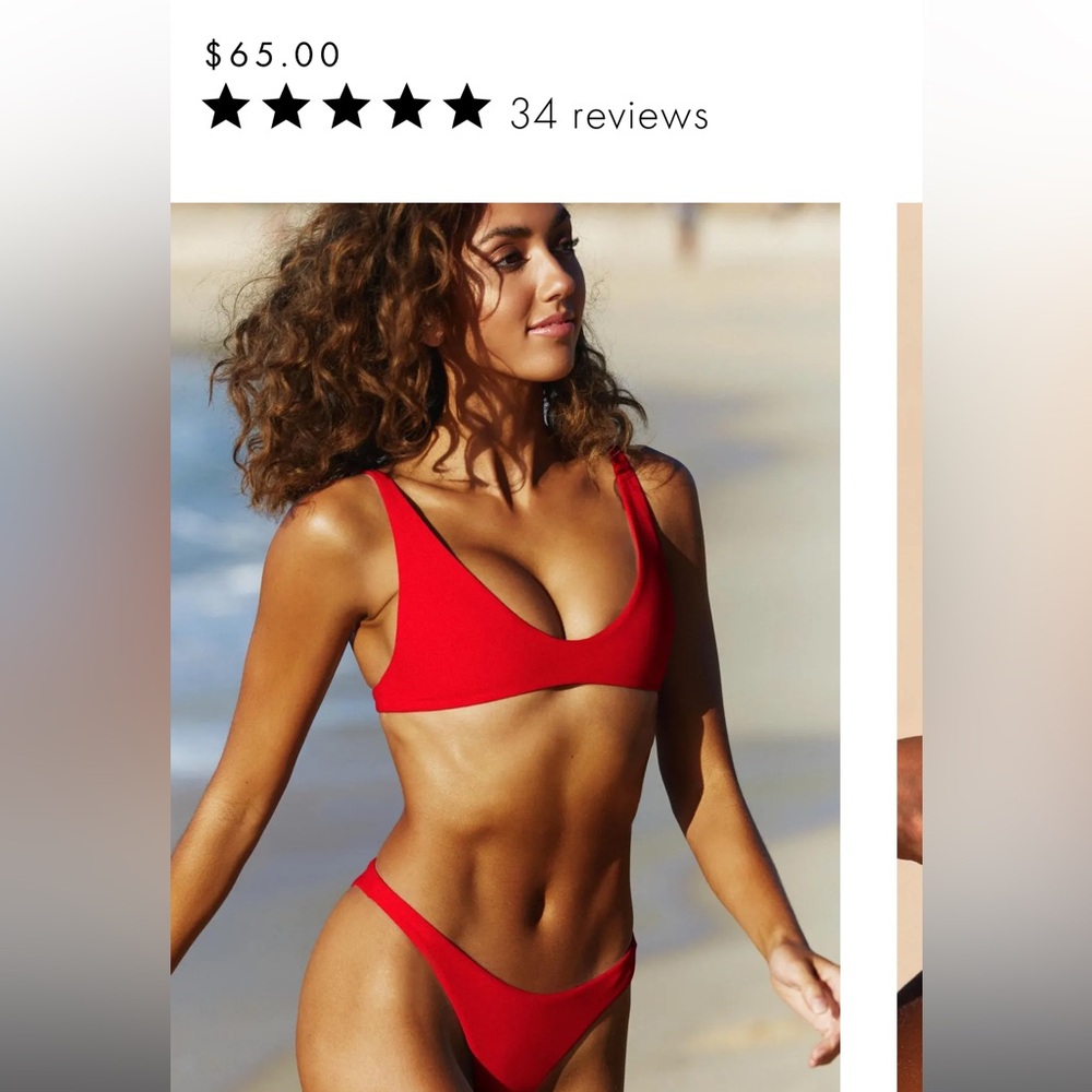NWT, in original package, red Ark Swimwear bikini